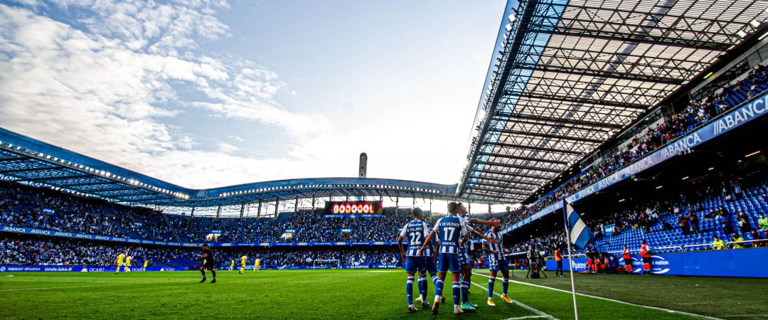 Riazor en el partido frente al Badajoz Riazor en el partido frente al Badajoz