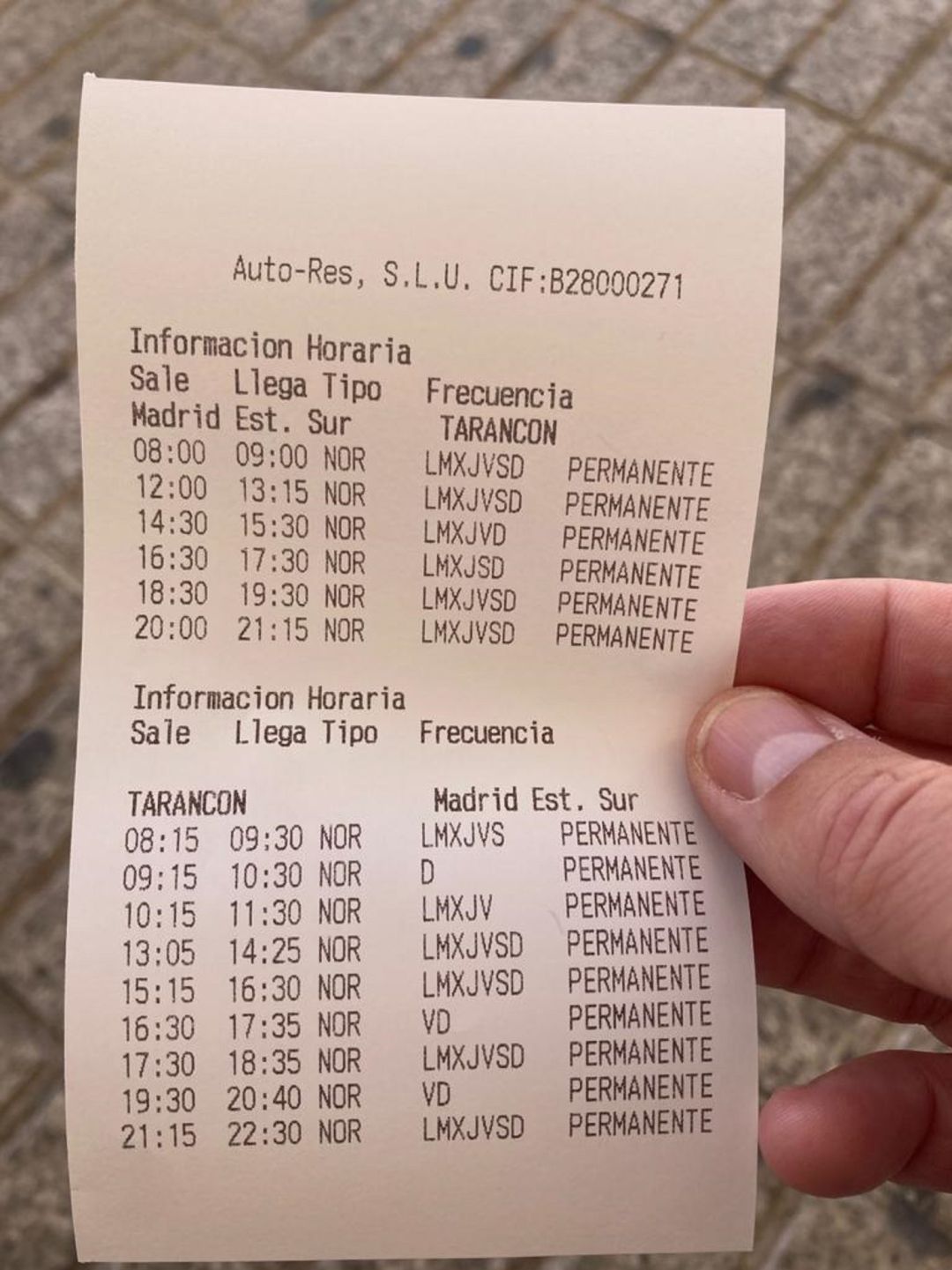 Horarios Horarios