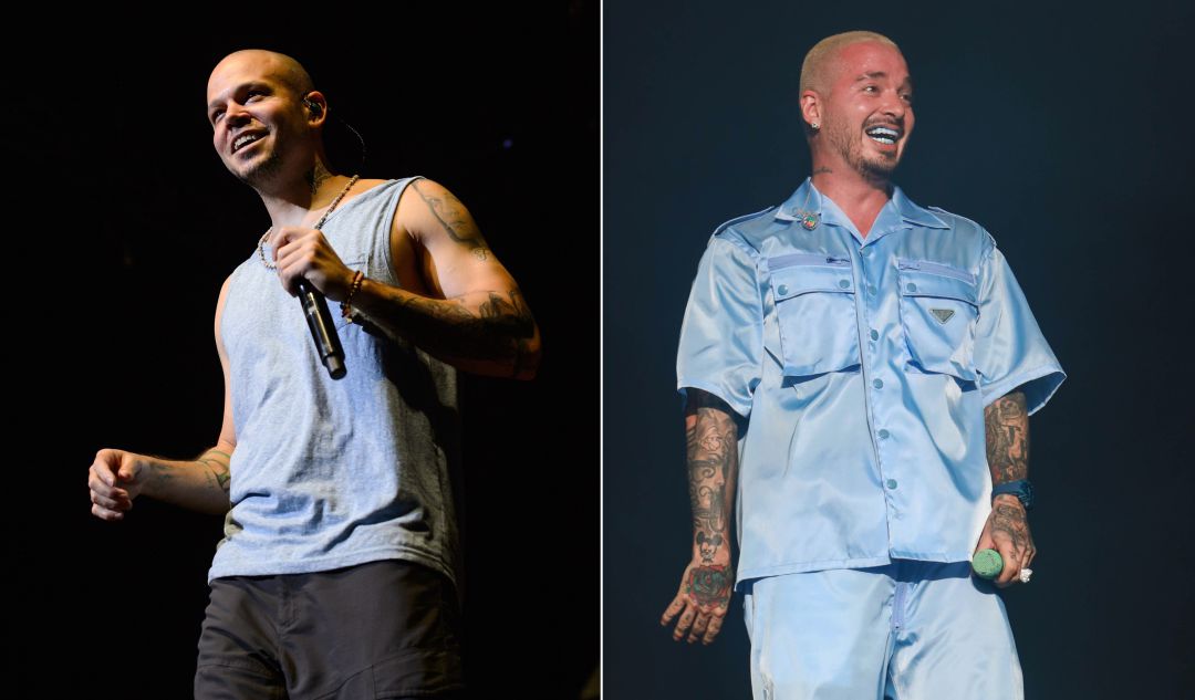 René Pérez (Residente) y J Balvin. René Pérez (Residente) y J Balvin.