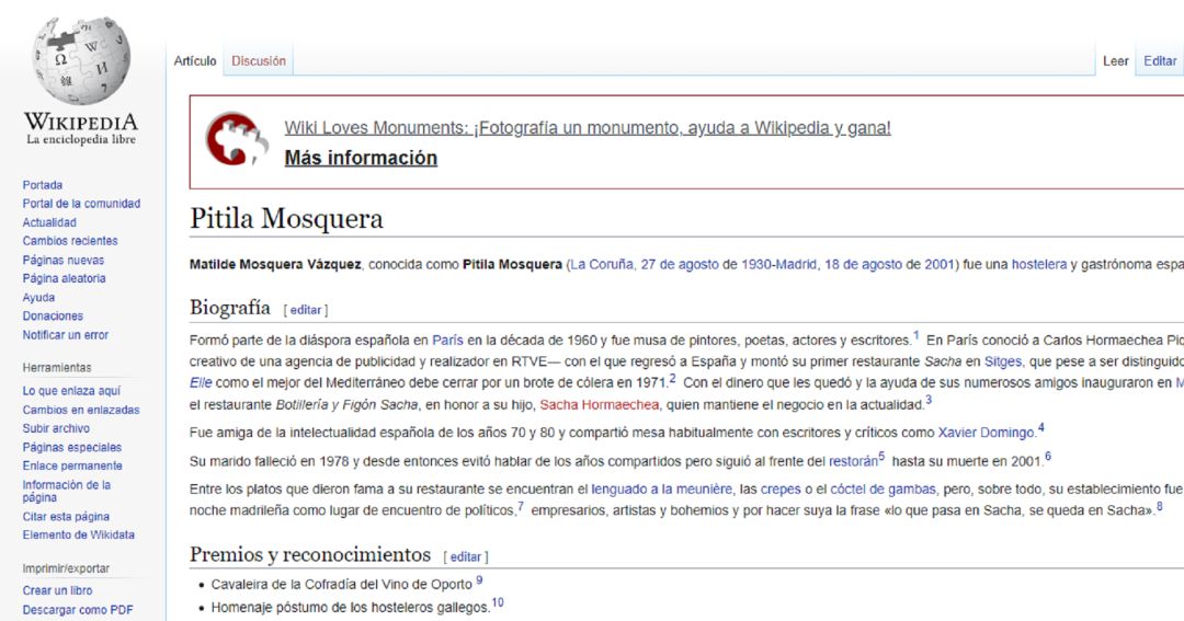 Entrada dedicada a Pitila Mosquera. Entrada dedicada a Pitila Mosquera.