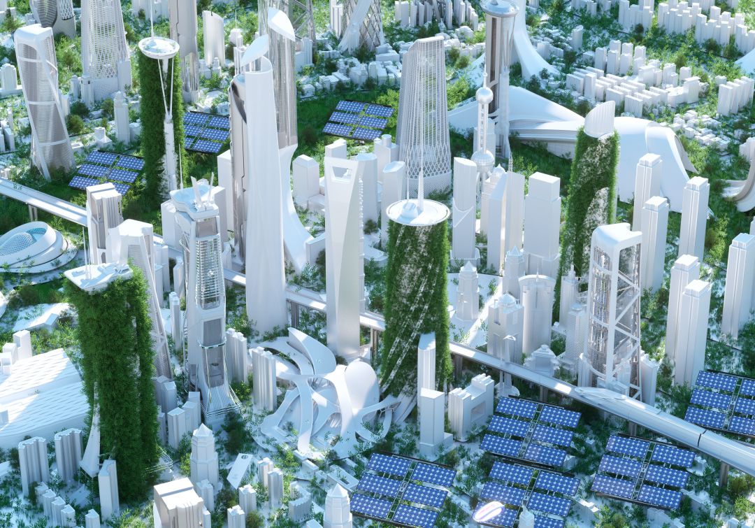 Imagen de una ciudad futurista Imagen de una ciudad futurista