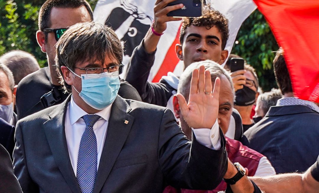 El expresident catalán, Carles Puigdemont, en Cerdeña. El expresident catalán, Carles Puigdemont, en Cerdeña.