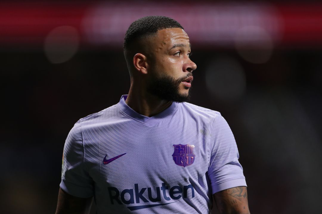 Memphis durante un partido con el Barça Memphis durante un partido con el Barça