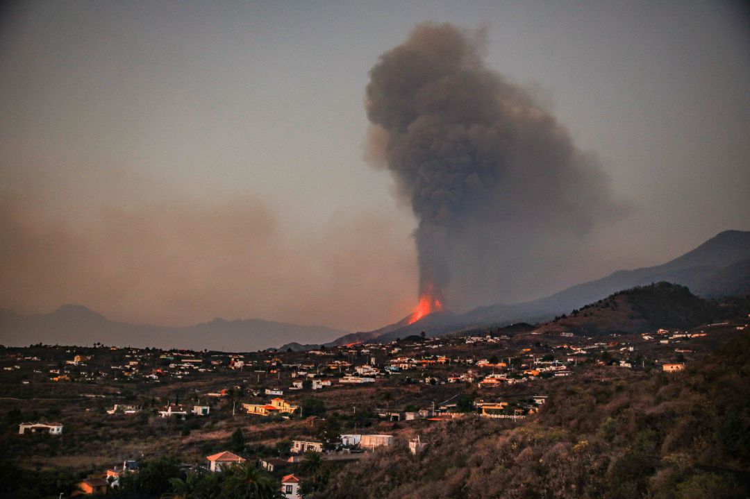 El volcán de Cumbre Vieja de La Palma, en Canarias. El volcán de Cumbre Vieja de La Palma, en Canarias.