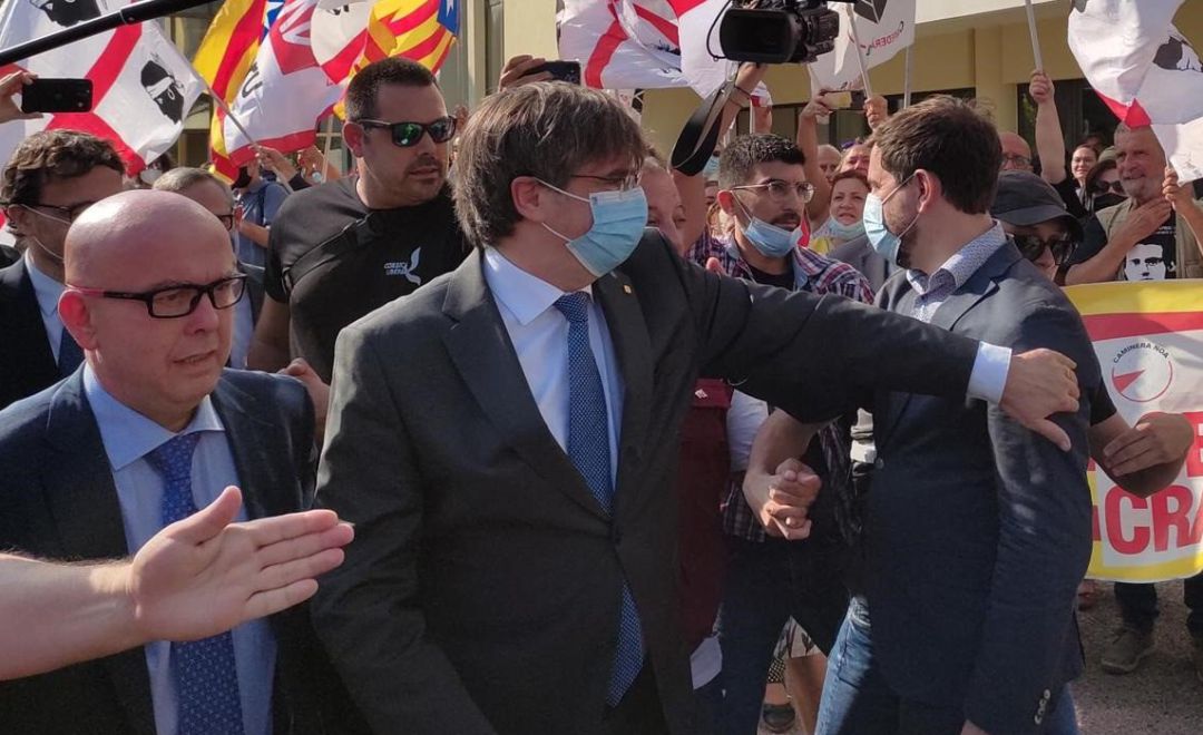 El expresidente de la Generalitat Carles Puigdemont llega al Tribunal de Apelación de Sassari (Italia) para declarar El expresidente de la Generalitat Carles Puigdemont llega al Tribunal de Apelación de Sassari (Italia) para declarar