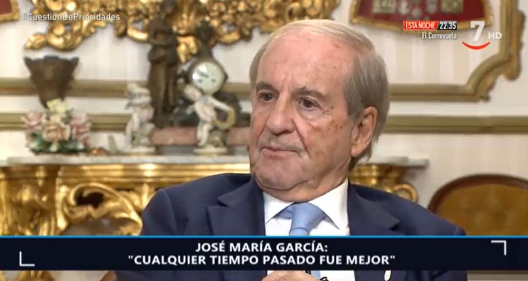 José María García, en una entrevista en la televisión pública de Castilla y León. José María García, en una entrevista en la televisión pública de Castilla y León.