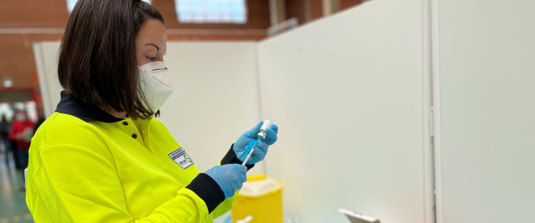 Imagen de archivo de la campaña de vacunación contra el coronavirus en Albacete Imagen de archivo de la campaña de vacunación contra el coronavirus en Albacete