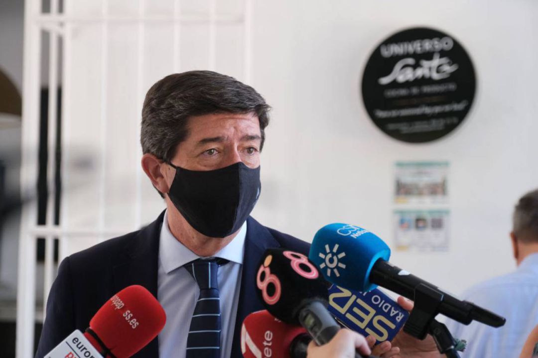 Juan Marín durante una reciente visita a Jerez Juan Marín durante una reciente visita a Jerez