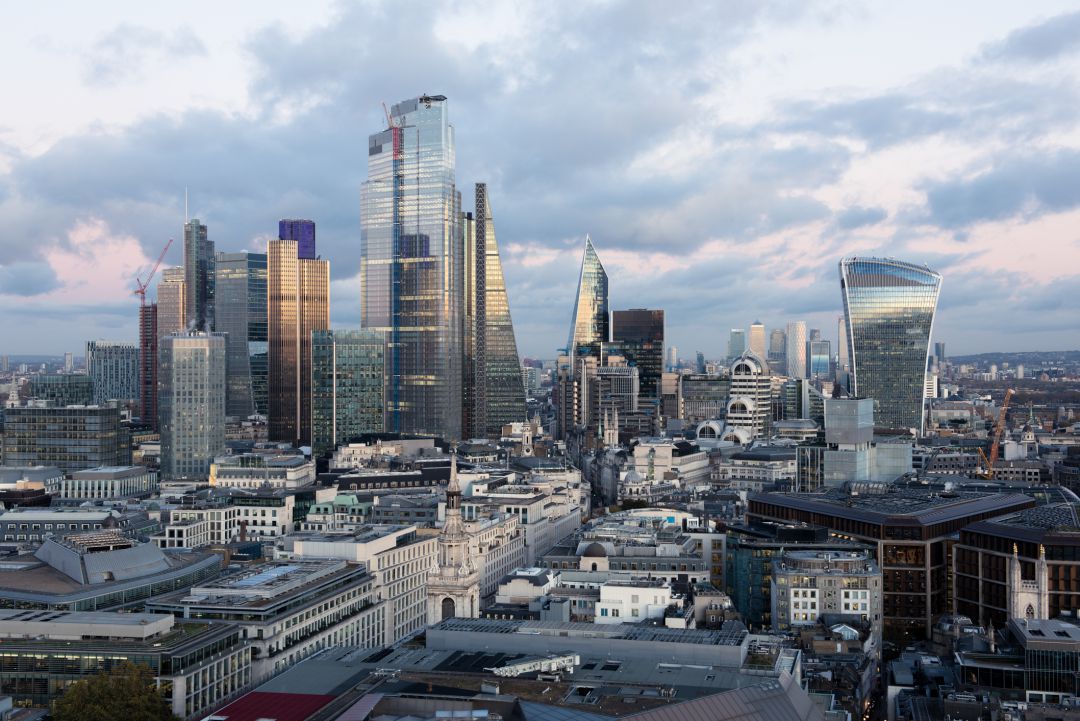 Panorámica del distrito financiero de Londres. Panorámica del distrito financiero de Londres.