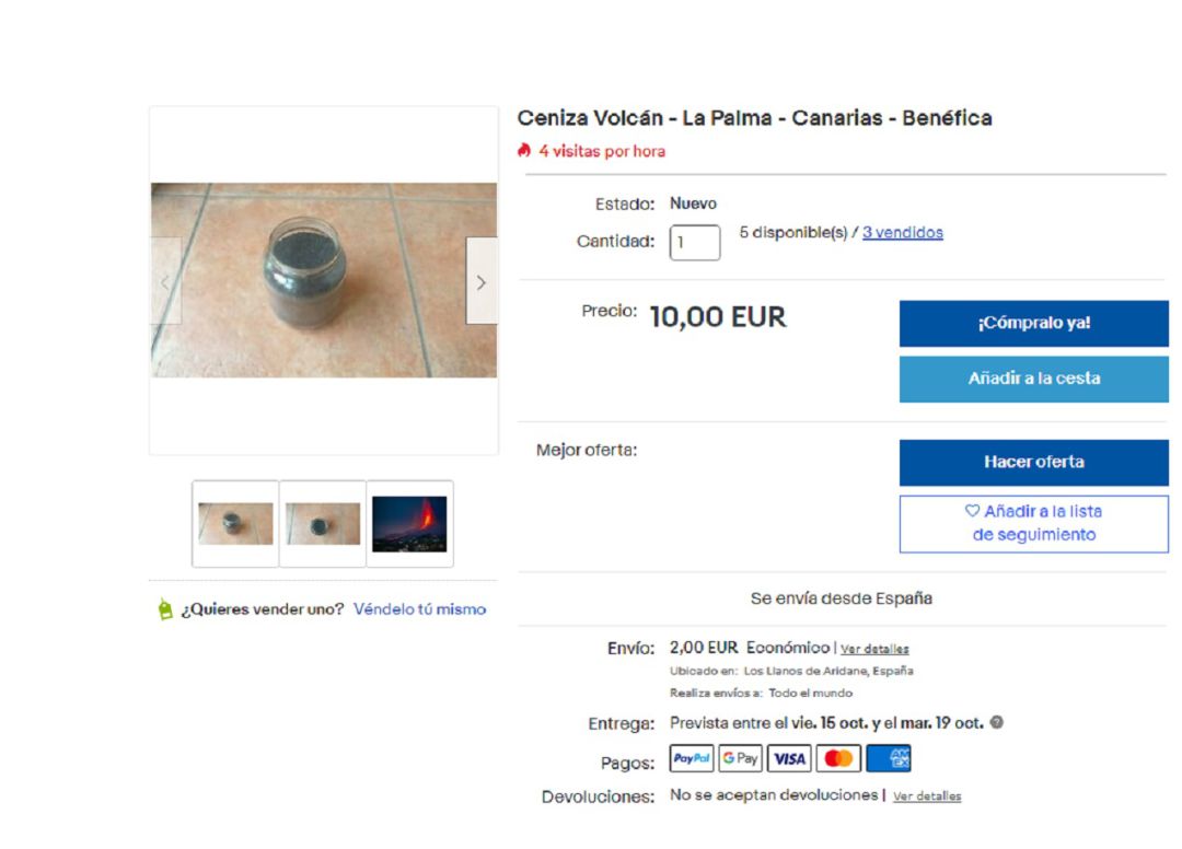 Venta de ceniza volcánica en internet Venta de ceniza volcánica en internet