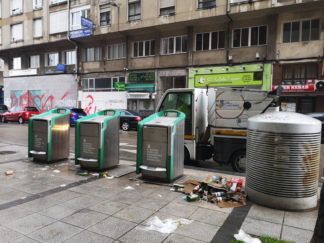 Contenedores de la recogida neumática en Santander. Contenedores de la recogida neumática en Santander.
