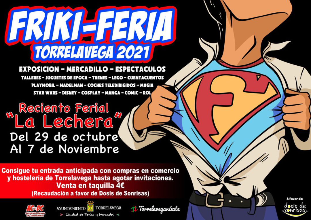 Cartel anunciador de la 'friki-feria' que se celebrará en Torrelavega. Cartel anunciador de la 'friki-feria' que se celebrará en Torrelavega.