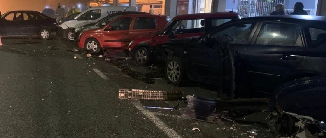 Estado en el que quedaron los vehículos tras la colisión Estado en el que quedaron los vehículos tras la colisión