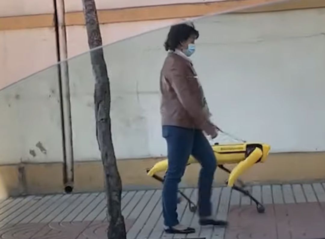 Spot, el perro robot, paseando por León Spot, el perro robot, paseando por León