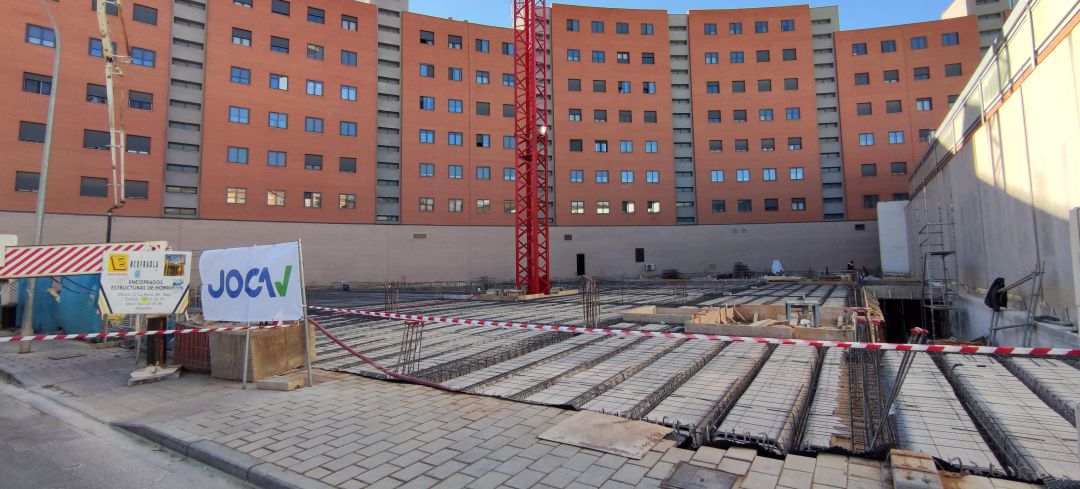 Imagen de archivo de los primeros meses de construcción del edificio Imagen de archivo de los primeros meses de construcción del edificio
