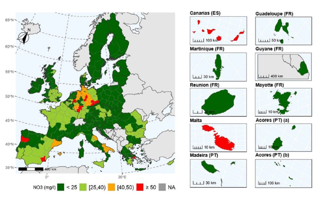 Murcia, única región de España con máxima contaminación por nitratos 2016-19, según la Comisión Europea Murcia, única región de España con máxima contaminación por nitratos 2016-19, según la Comisión Europea