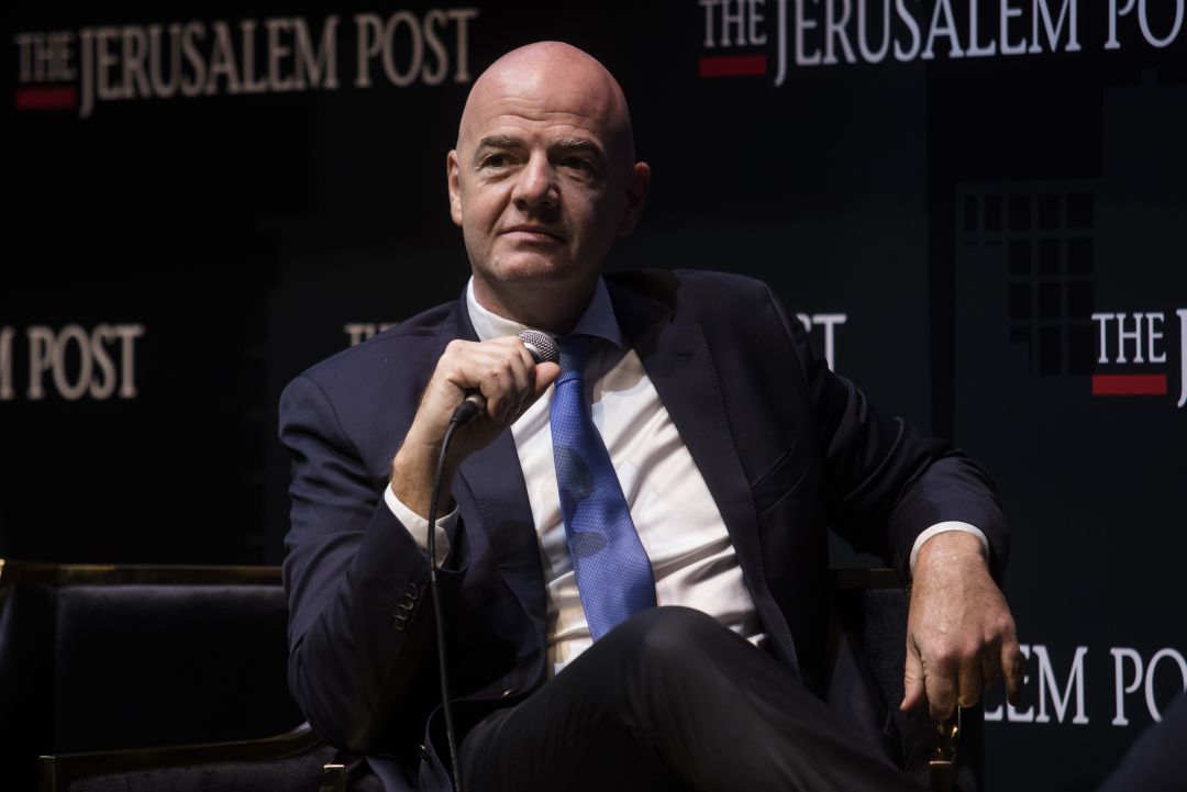 Infantino, durante su visita insitiucional a Israel. Infantino, durante su visita insitiucional a Israel.