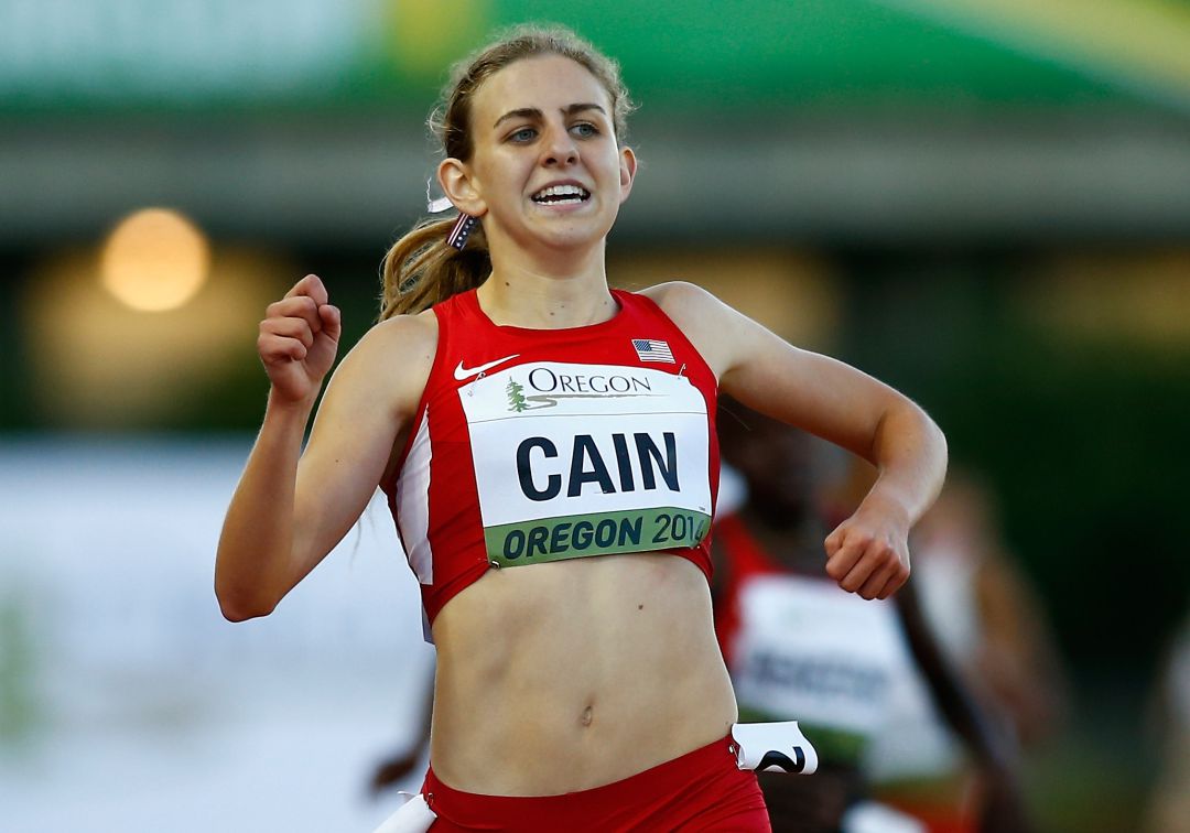 Mary Cain en los campeonatos junior de Oregon Mary Cain en los campeonatos junior de Oregon