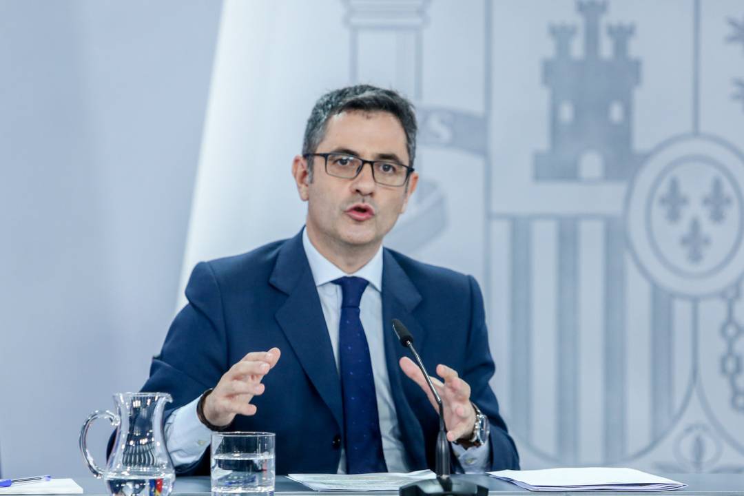 El ministro de la Presidencia, Relaciones con las Cortes y Memoria Democrática, Félix Bolaños. El ministro de la Presidencia, Relaciones con las Cortes y Memoria Democrática, Félix Bolaños.