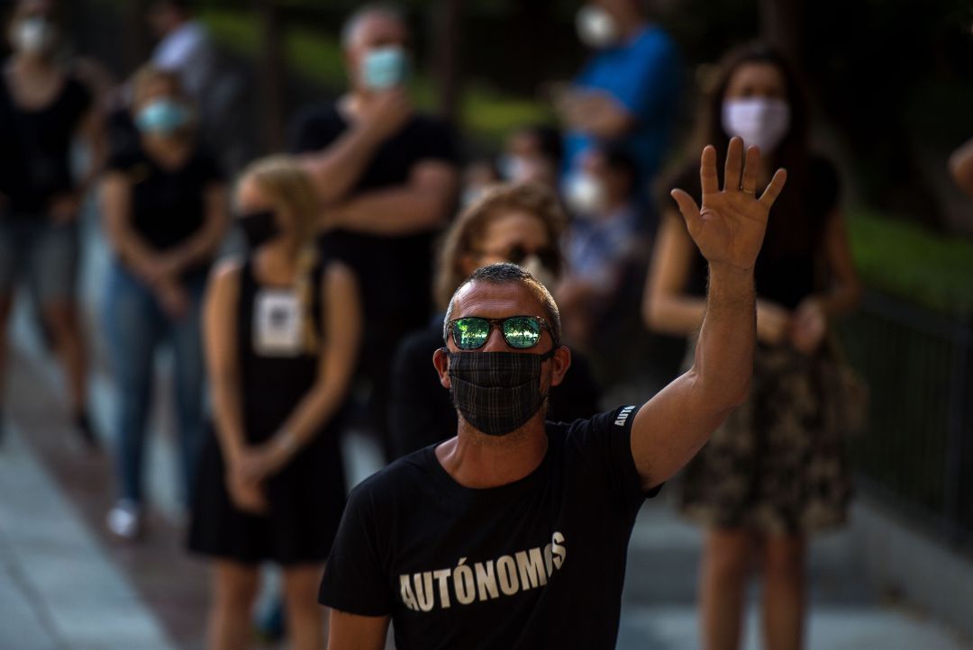 Protesta de trabajadores autónomos en Sevilla. Protesta de trabajadores autónomos en Sevilla.