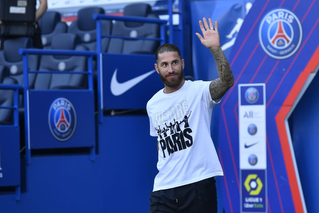 Ramos, durante su presentación. Ramos, durante su presentación.