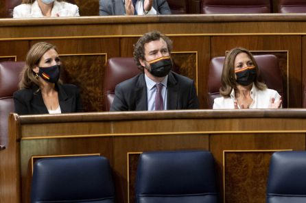 El portavoz de Vox en el Congreso, Iván Espinosa de los Monteros, en la sesión plenaria en el Congreso de los Diputados. El portavoz de Vox en el Congreso, Iván Espinosa de los Monteros, en la sesión plenaria en el Congreso de los Diputados.