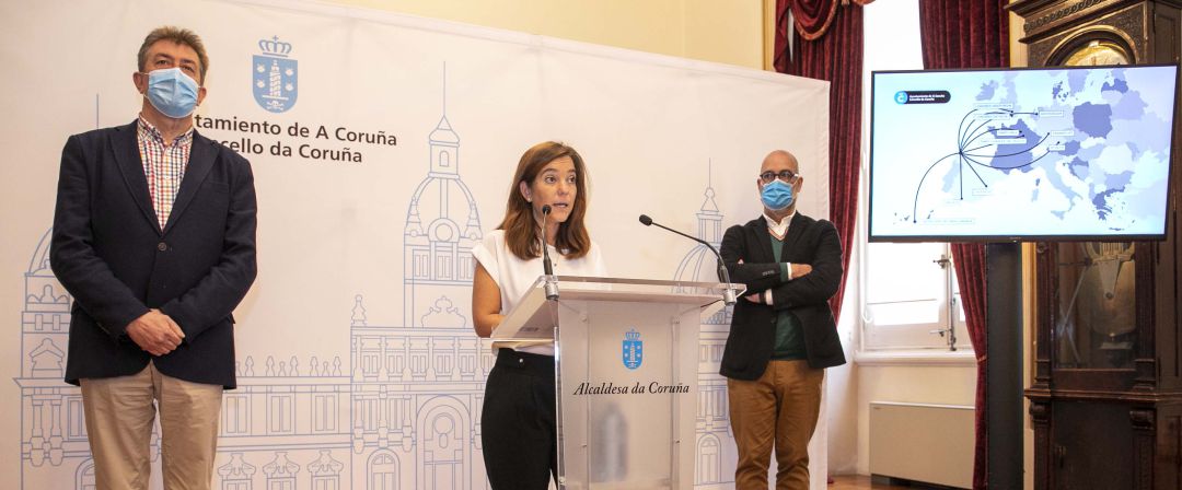 Inés Rey en rueda de prensa Inés Rey en rueda de prensa