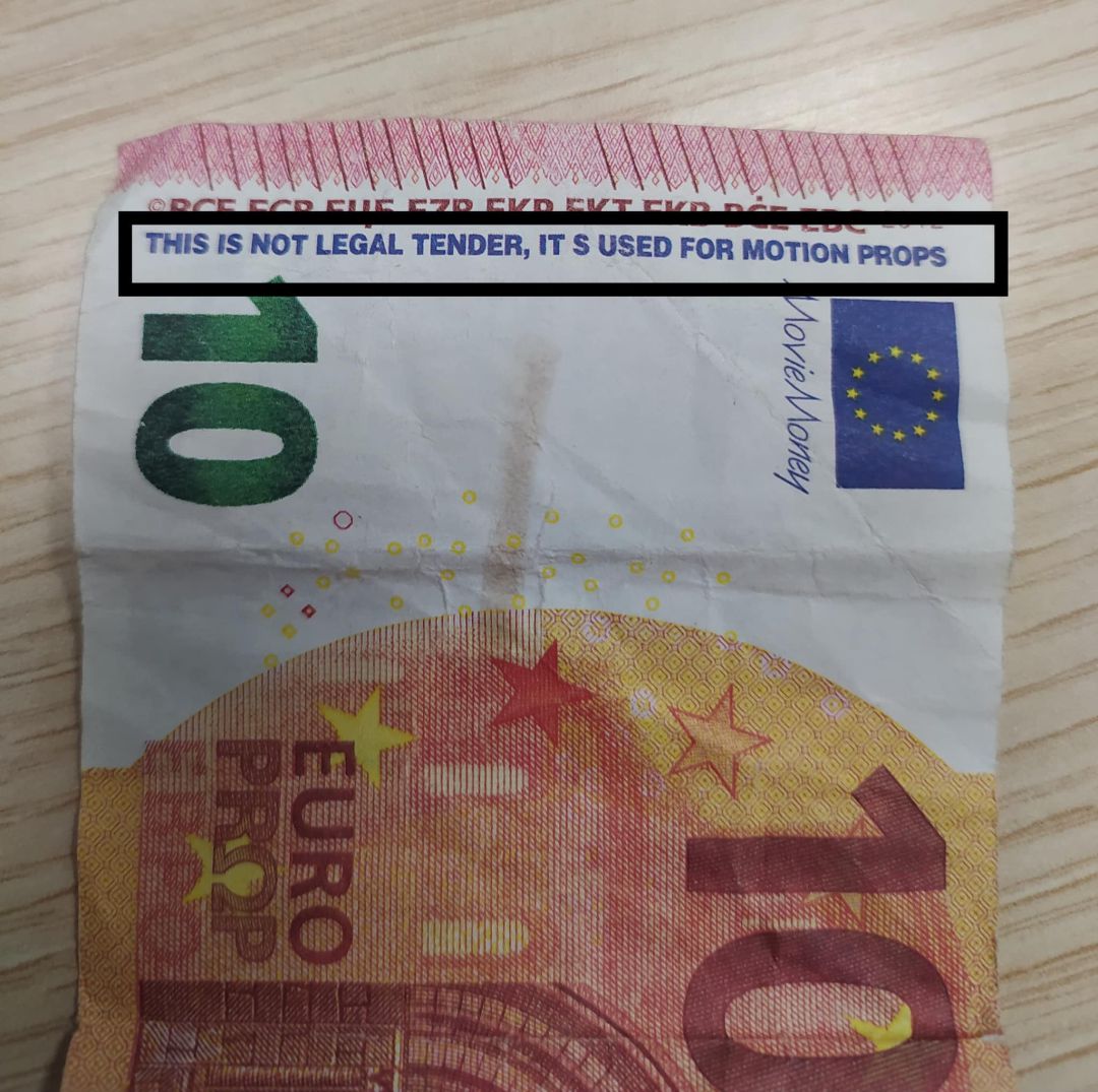 Billete falso detectado en Almoines Billete falso detectado en Almoines