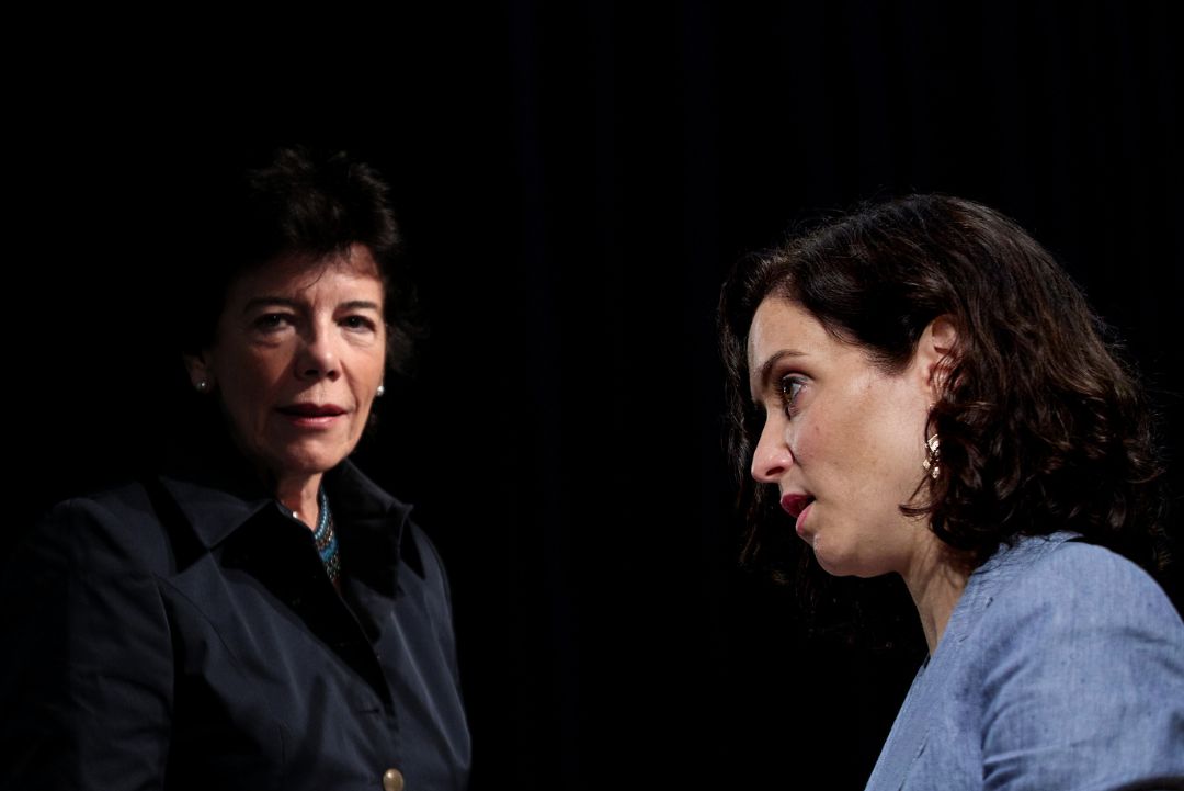 La ex-ministra de Educación, Isabel Celáa, y la presidenta de la Comunidad de Madrid, Isabel Díaz Ayuso La ex-ministra de Educación, Isabel Celáa, y la presidenta de la Comunidad de Madrid, Isabel Díaz Ayuso