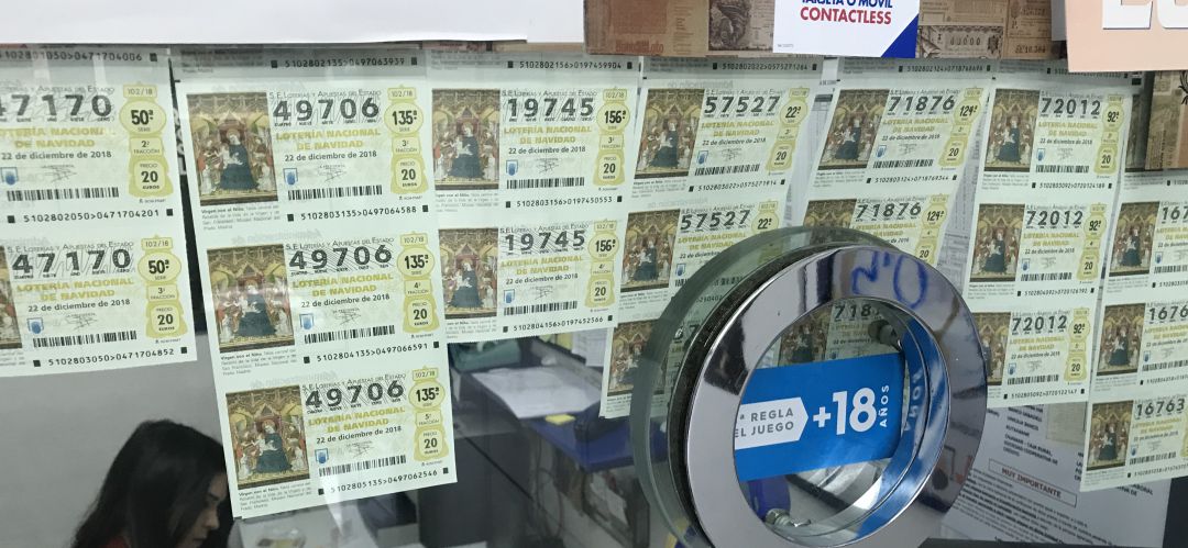 Ventanilla de una administración de loterías. Ventanilla de una administración de loterías.