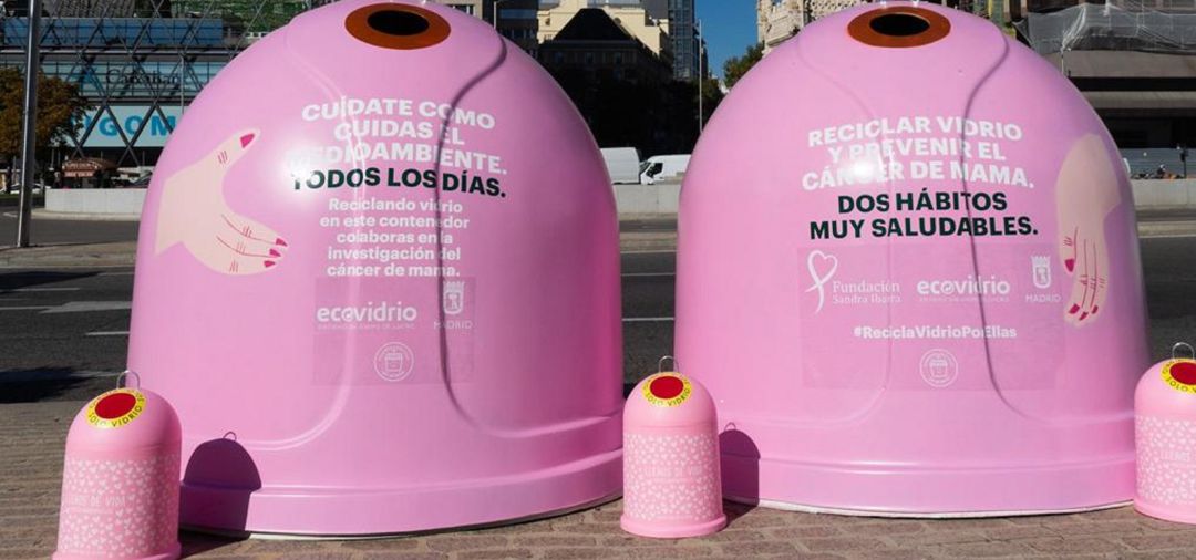 El vidrio recogido en los contenedores se convertirá en dinero para prevenir el cáncer de mama El vidrio recogido en los contenedores se convertirá en dinero para prevenir el cáncer de mama