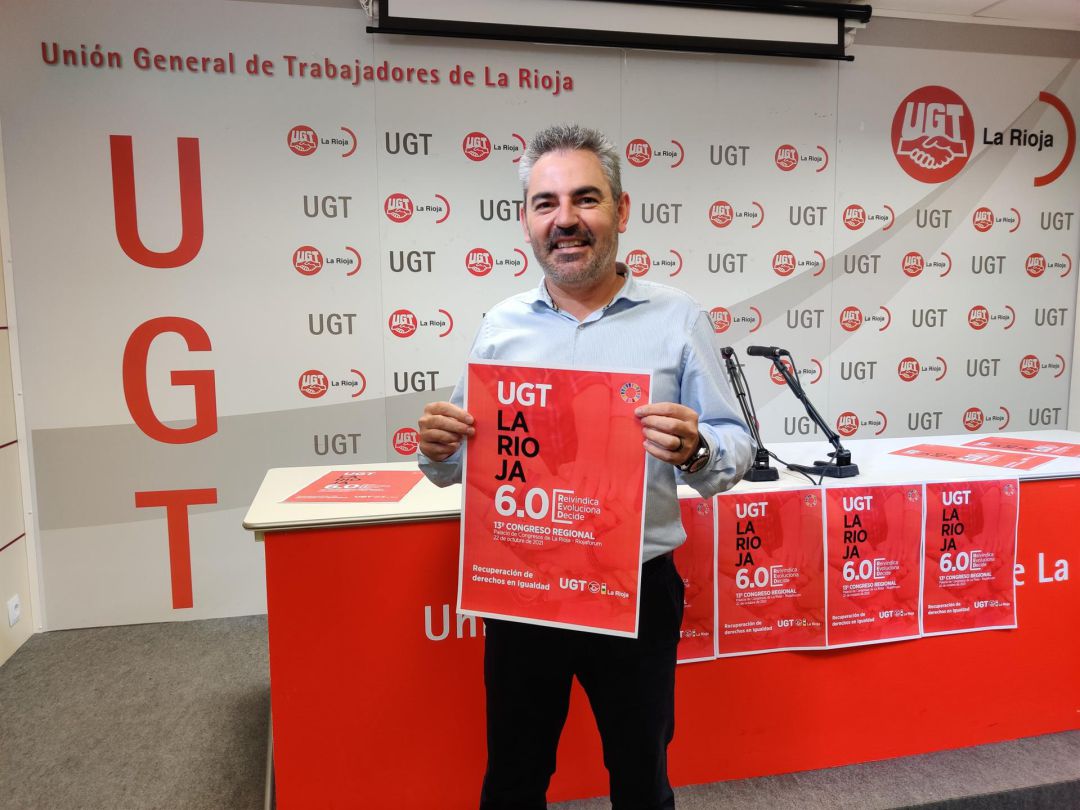 El secretario general de UGT La RIoja, Jesús Izquierdo, anuncia su candidatura para revalidar el liderazgo en el sindicato. El secretario general de UGT La RIoja, Jesús Izquierdo, anuncia su candidatura para revalidar el liderazgo en el sindicato.