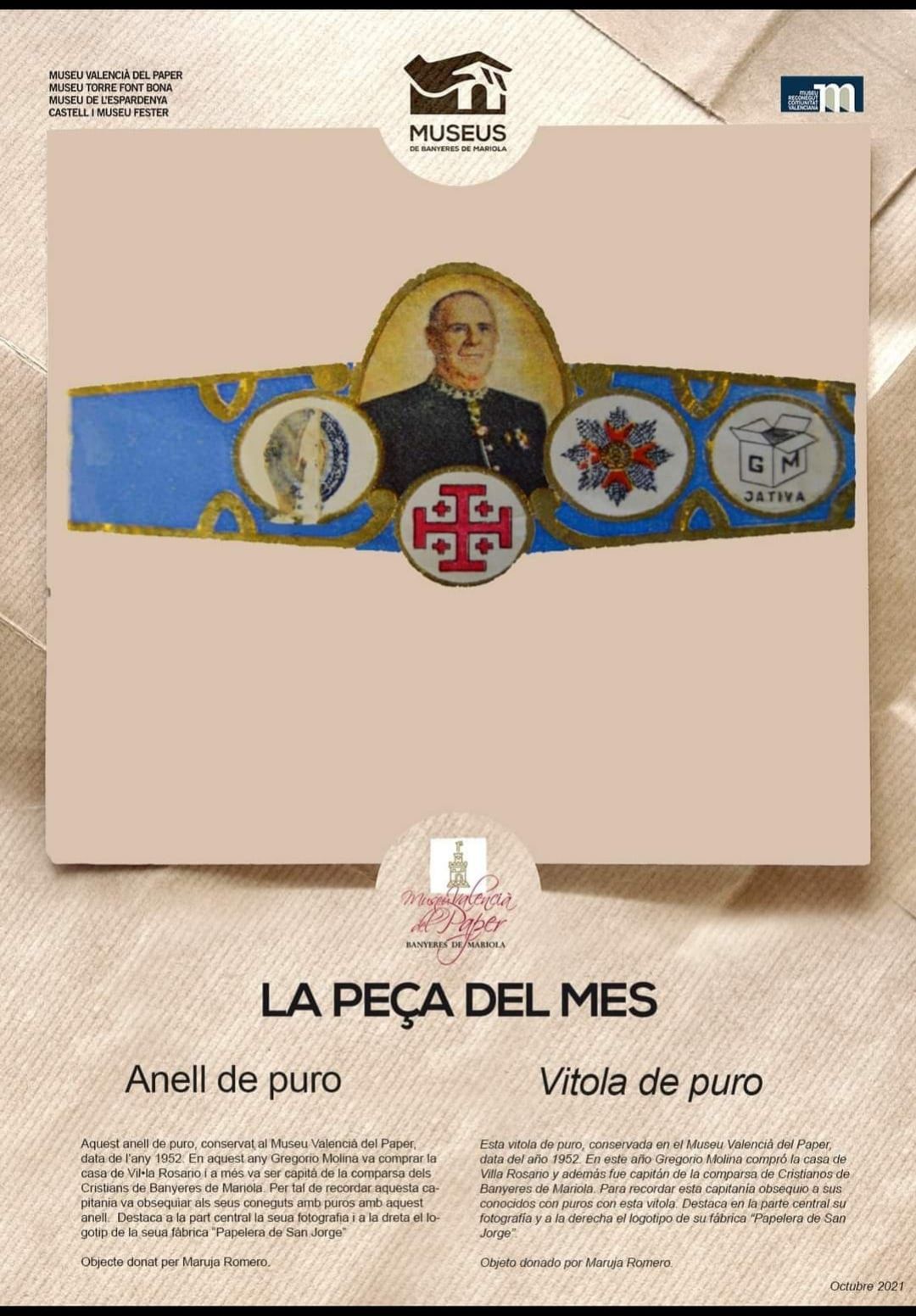 La pieza del mes de octubre La pieza del mes de octubre
