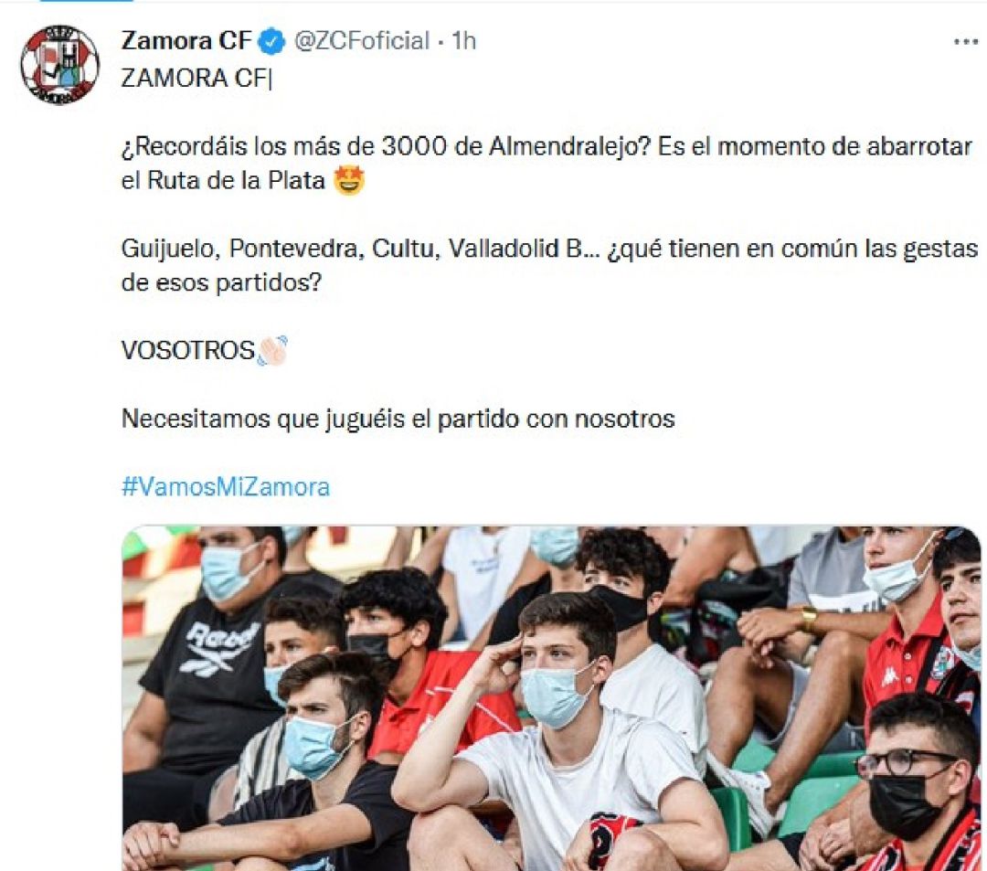 Mensaje publicado por el equipo en las redes sociales Mensaje publicado por el equipo en las redes sociales