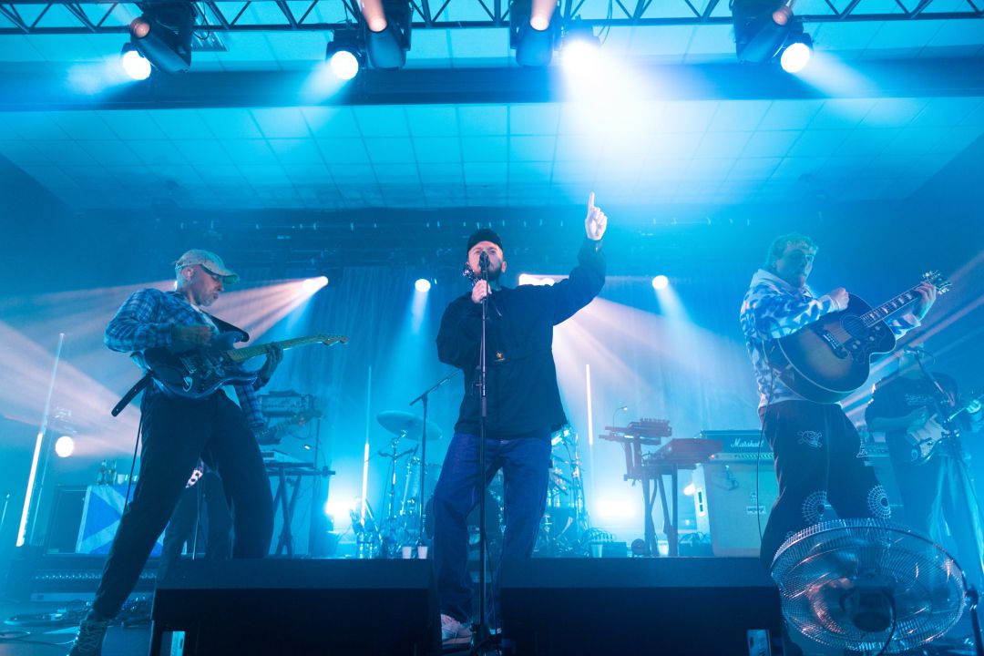 Matt Mason, Tommy O'Dell and Johnny Took of DMA'S perform on stage at O2 Academy Edinburgh on October 18, 2021 in Edinburgh, Scotland Matt Mason, Tommy O'Dell and Johnny Took of DMA'S perform on stage at O2 Academy Edinburgh on October 18, 2021 in Edinburgh, Scotland