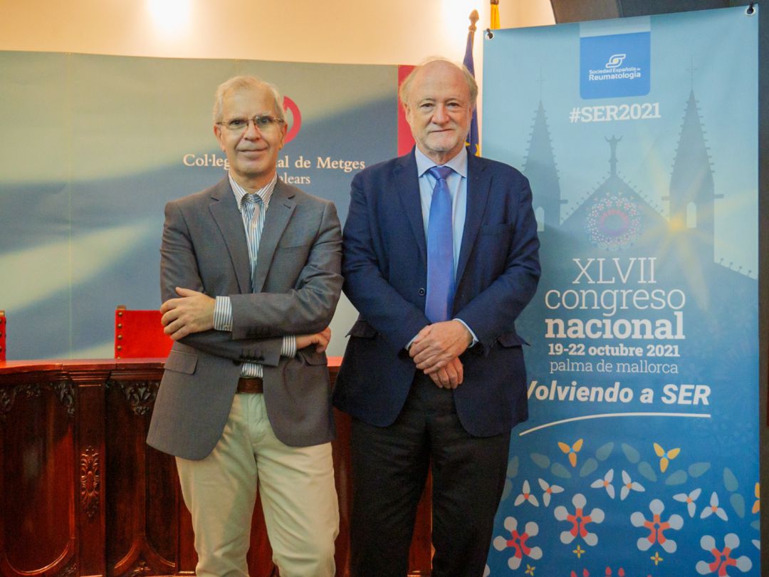 Jordi Fiter y José María Álvaro-Gracia (presidente Sociedad Española de Reumatología SER) Jordi Fiter y José María Álvaro-Gracia (presidente Sociedad Española de Reumatología SER)