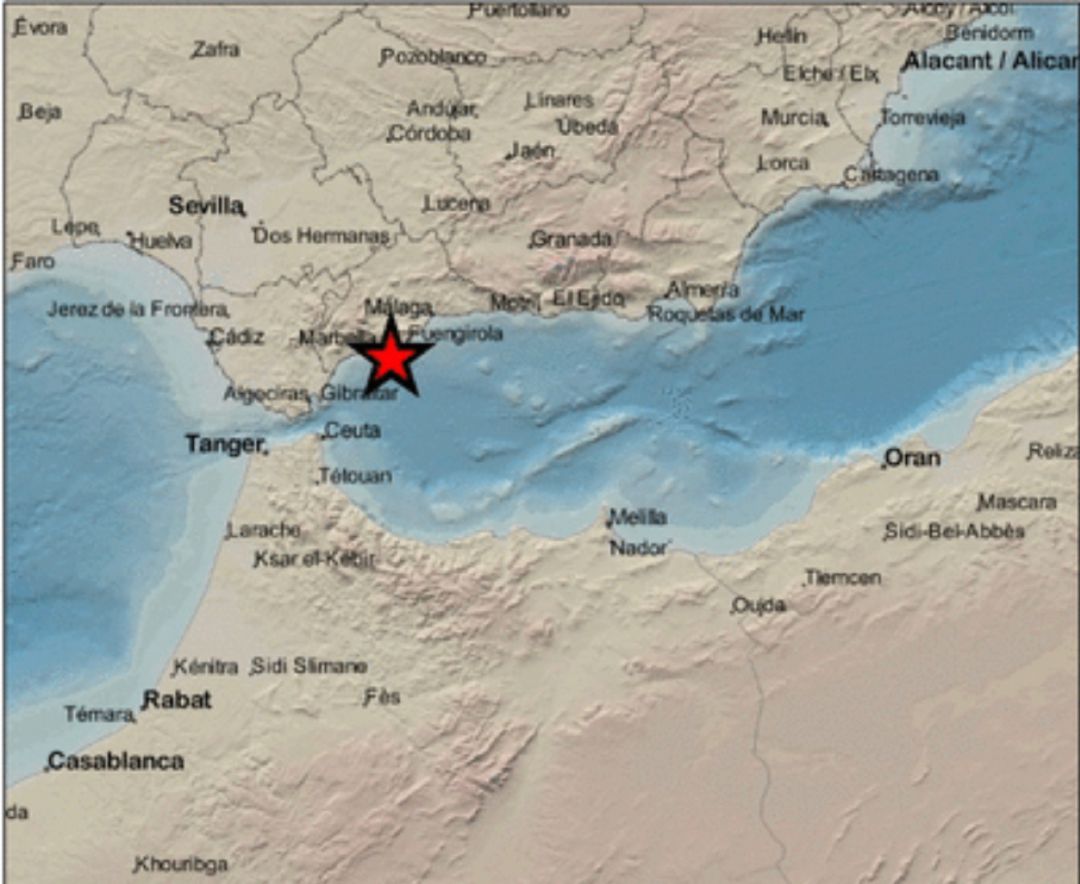 El epicento se localizó en Marbella (Málaga) El epicento se localizó en Marbella (Málaga)