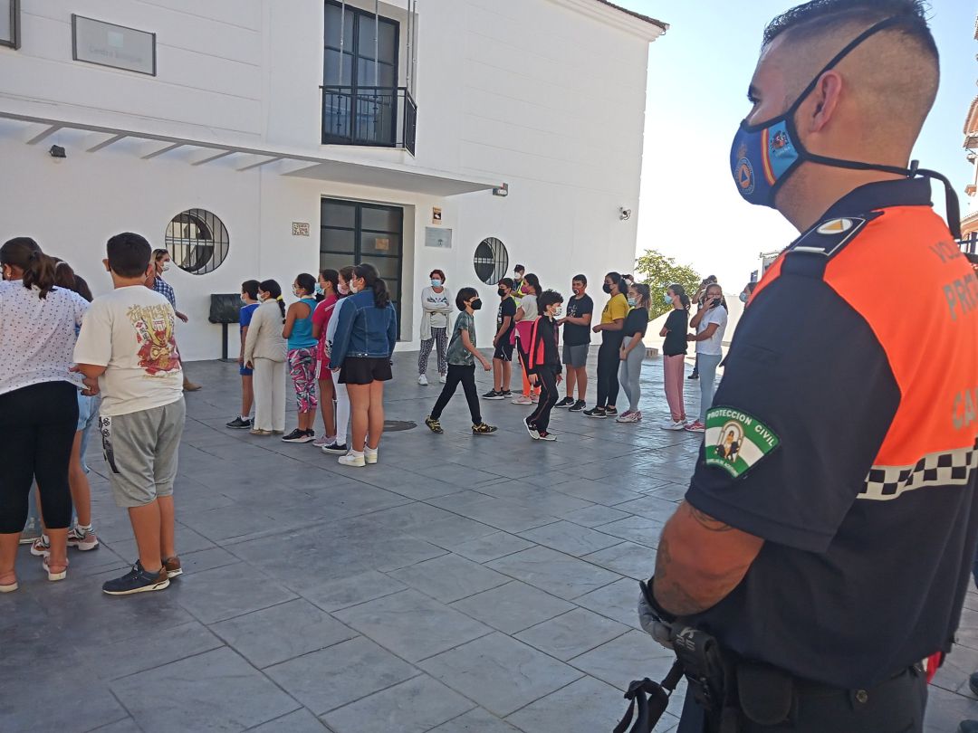 Un momento del simulacro desarrollado en Málaga Un momento del simulacro desarrollado en Málaga