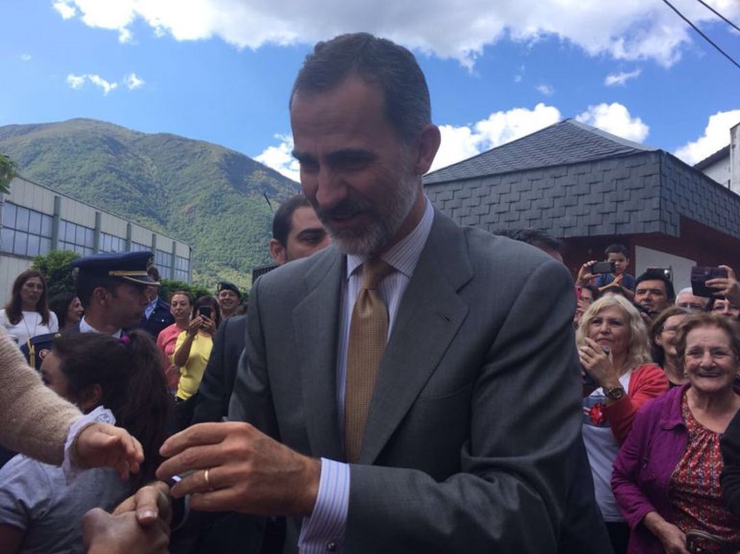 Felipe VI a su paso por Villablino en 2017 Felipe VI a su paso por Villablino en 2017
