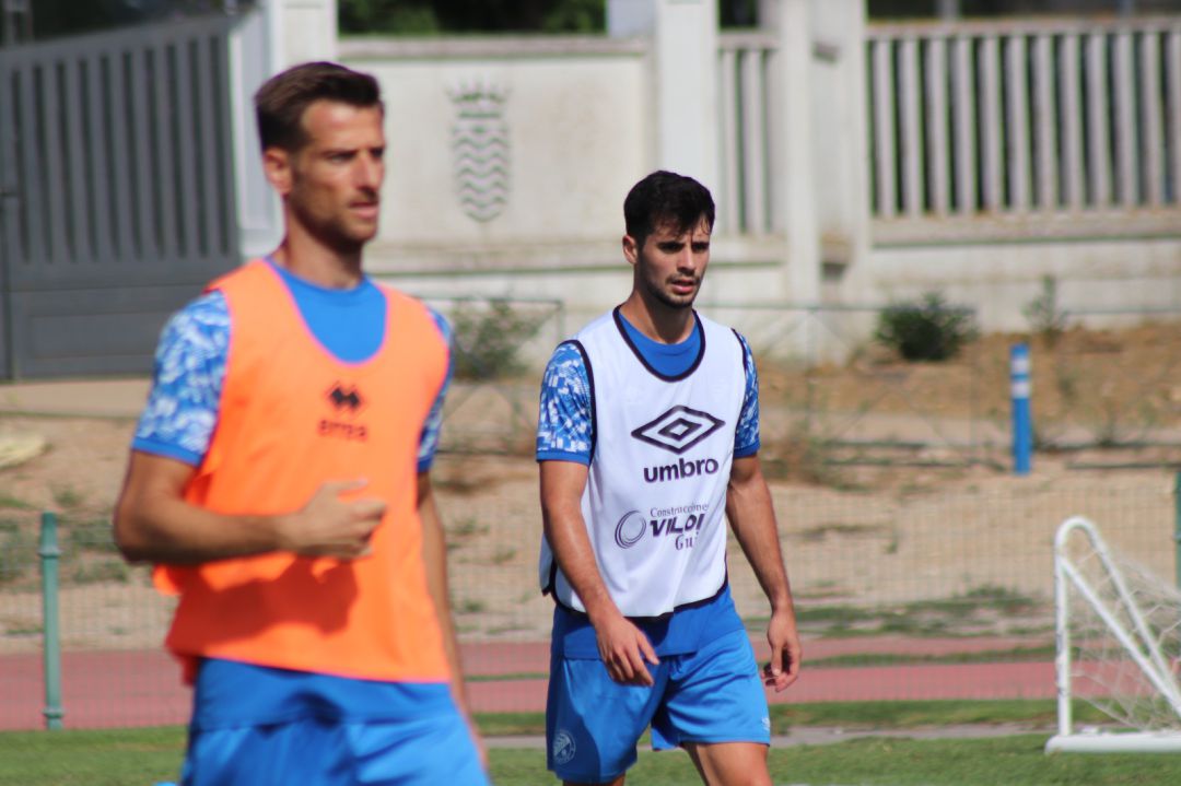 Máyor junto a Curro en eun entrenamiento Máyor junto a Curro en eun entrenamiento