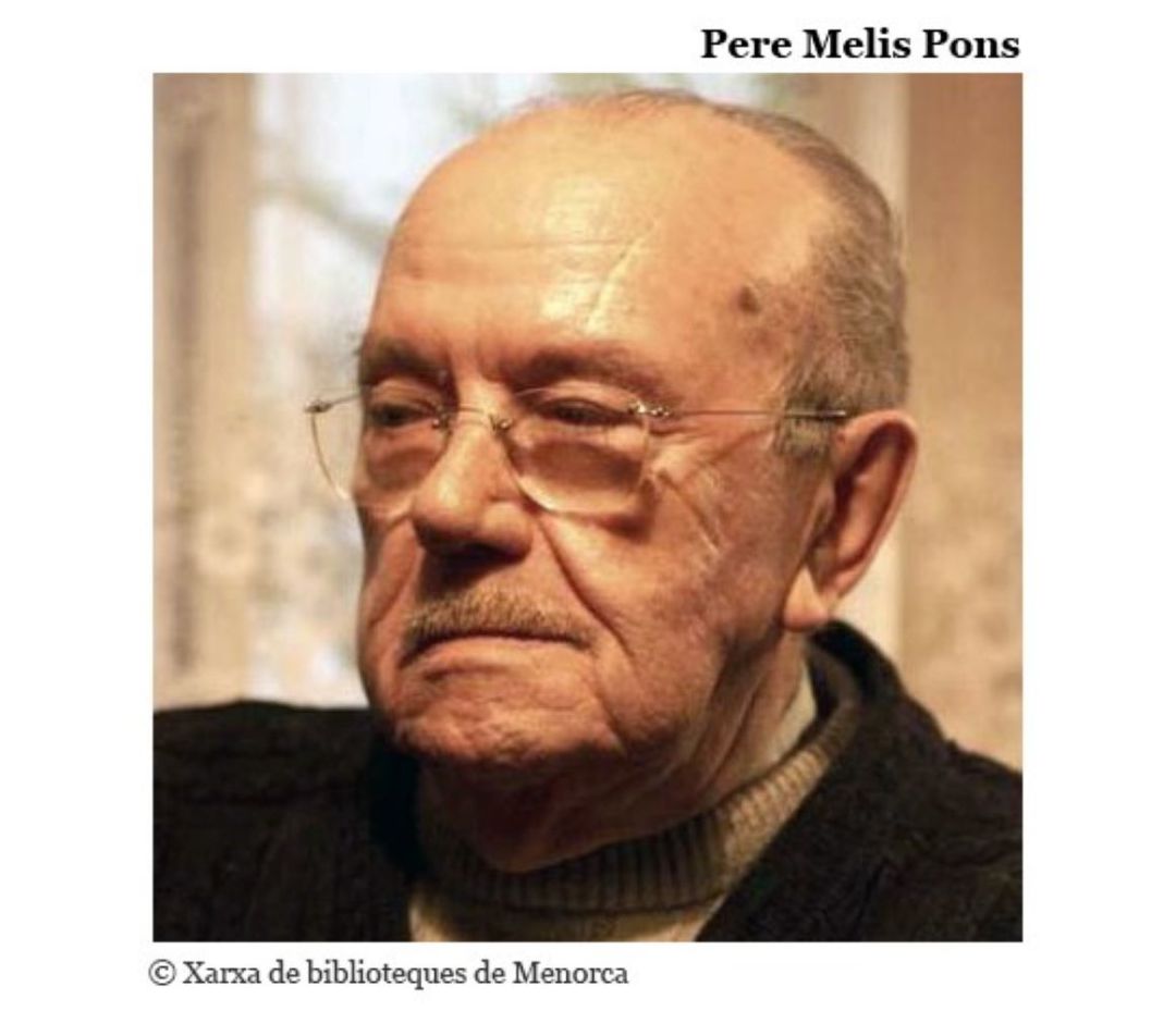 L'Ajuntament de Ciutadella vol reconèixer així la tasca d'en Pere Melis a títol pòstum. L'Ajuntament de Ciutadella vol reconèixer així la tasca d'en Pere Melis a títol pòstum.