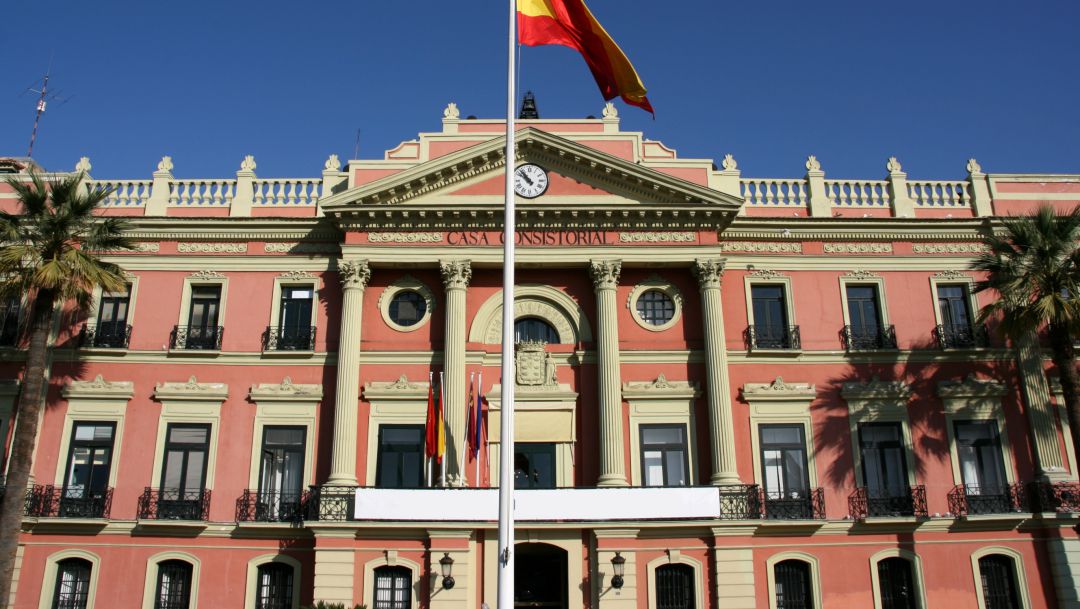 Fachada principal del Ayuntamiento de Murcia Fachada principal del Ayuntamiento de Murcia