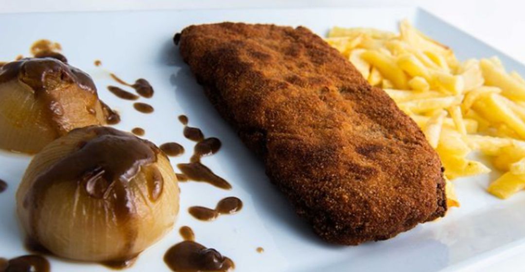 Cachopo de la sidrería Río Astur. Cachopo de la sidrería Río Astur.