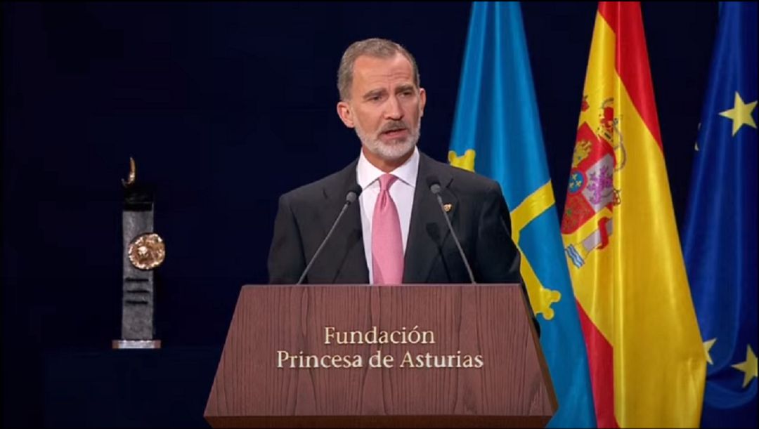 El rey, Felipe VI, durante su discurso El rey, Felipe VI, durante su discurso
