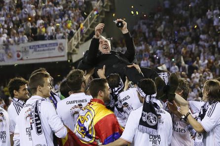 Ancelotti, tras ganar la Copa del Rey de 2014 Ancelotti, tras ganar la Copa del Rey de 2014