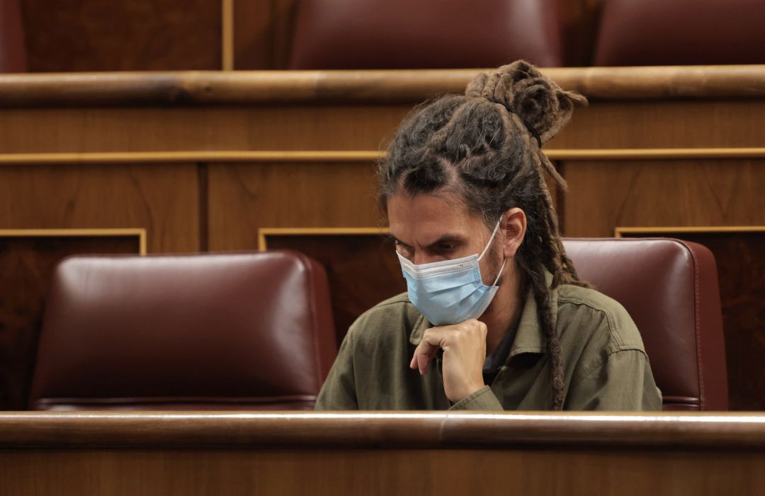 El ex secretario de Organización y diputado de Unidas Podemos Alberto Rodríguez en una sesión plenaria en el Congreso de los Diputados. El ex secretario de Organización y diputado de Unidas Podemos Alberto Rodríguez en una sesión plenaria en el Congreso de los Diputados.