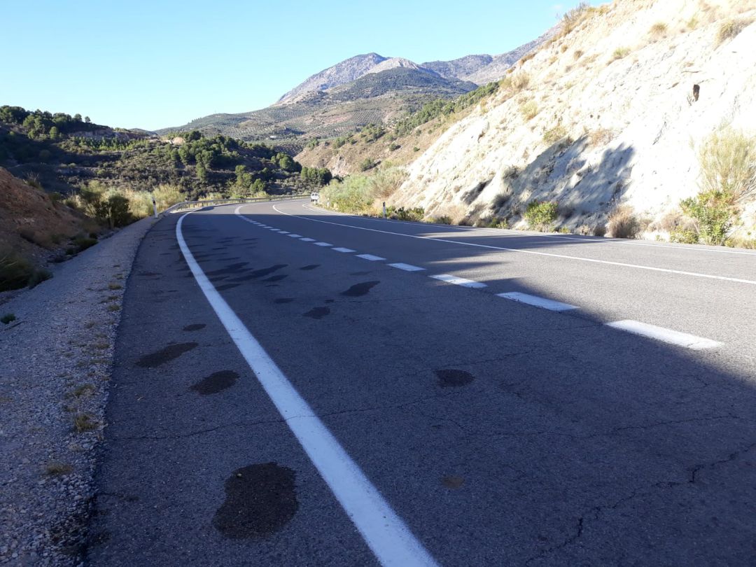 Tramo de la carretera en la que se producía el accidente Tramo de la carretera en la que se producía el accidente