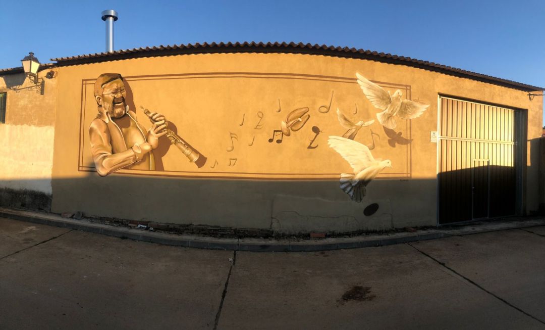 Mural que recuerda al gran músico y folclorista José María Siva Mural que recuerda al gran músico y folclorista José María Siva