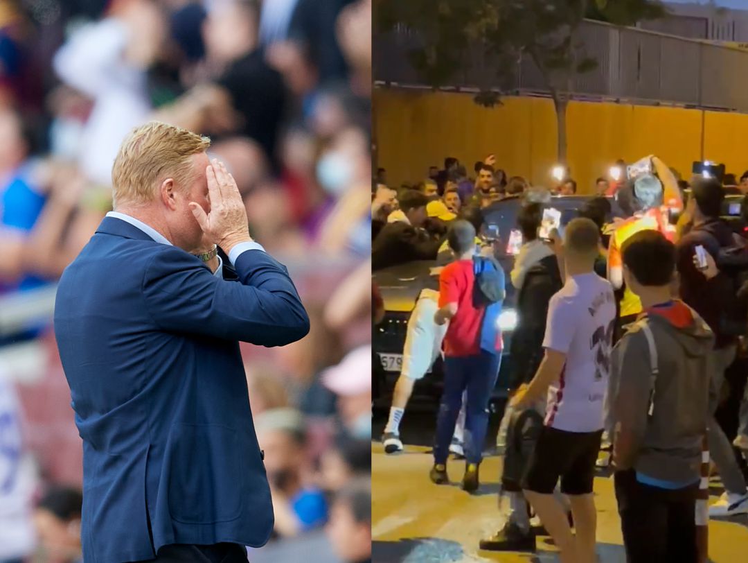 Koeman increpado por varios aficionados Koeman increpado por varios aficionados