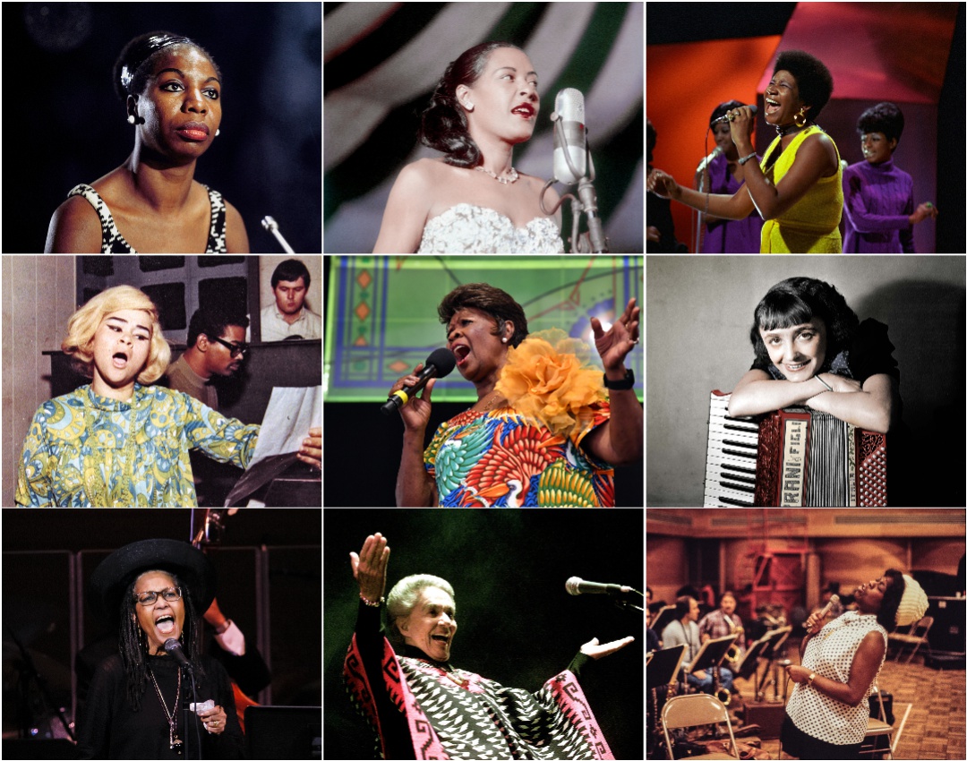 Las grandes voces de la música para Sofá Sonoro: Nina Simone, Billie Holiday, Aretha Franklin, Etta James, Irma Thomas, Édith Piaf, Abbey Lincoln, Chavela Vargas y Sarah Vaughan Las grandes voces de la música para Sofá Sonoro: Nina Simone, Billie Holiday, Aretha Franklin, Etta James, Irma Thomas, Édith Piaf, Abbey Lincoln, Chavela Vargas y Sarah Vaughan